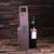 wine holder PERSONALIZED SINGLE BOTTLE WINE HOLDER/POUCH – BROWN LEATHER