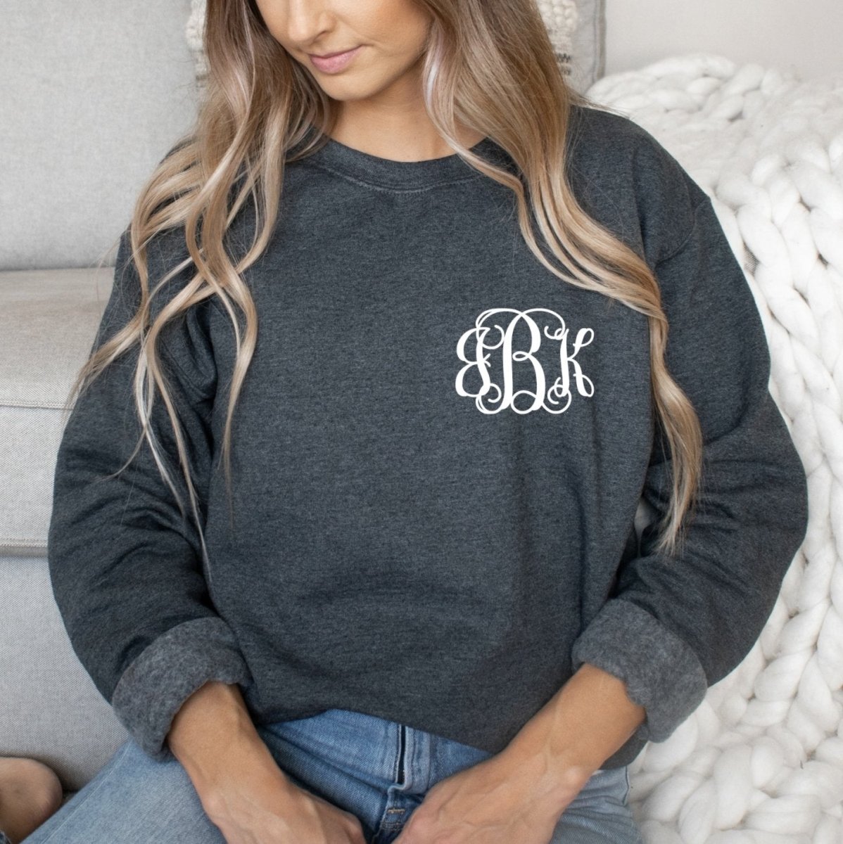 Women's Fashion - Women's Clothing - Tops & Tees - T-Shirts Monogrammed Sweatshirt